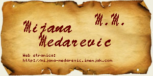 Mijana Medarević vizit kartica